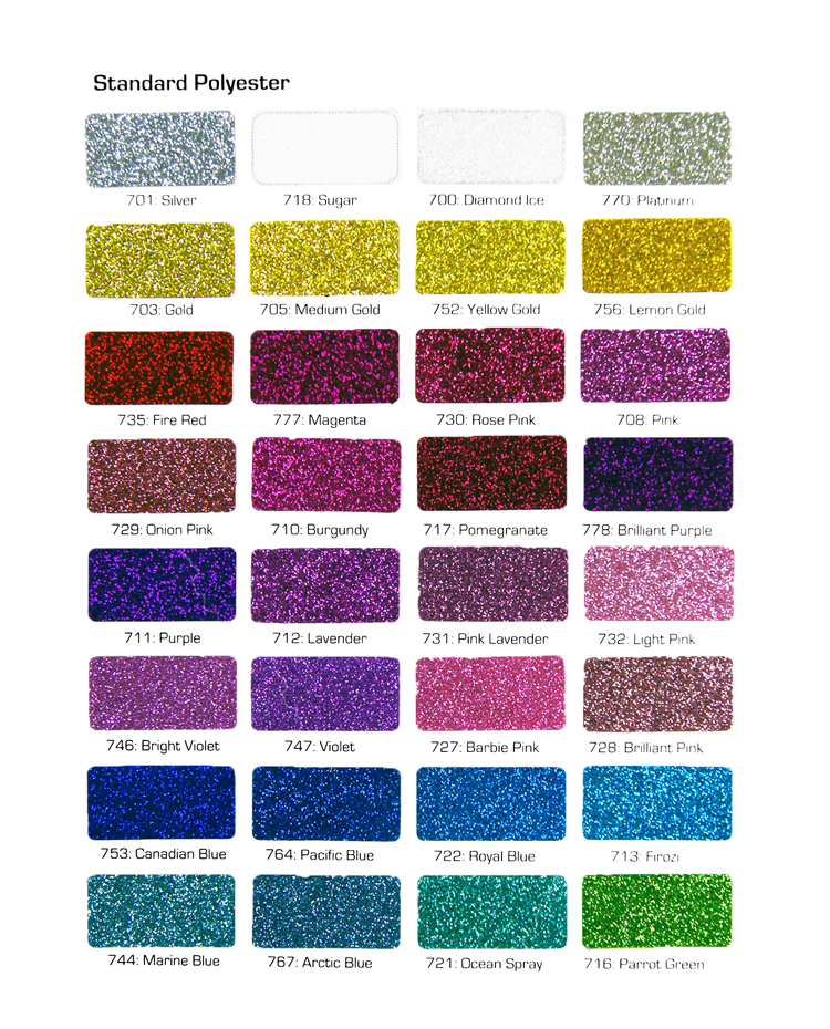 WHOLESALE GLITTER STANDARD POLYESTER